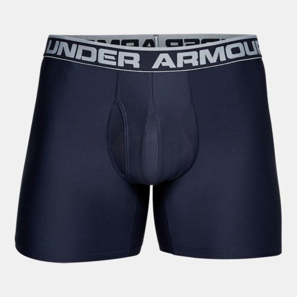 2 PAIR Under Armour Tech BoxerJock 6-in, Size XL Boxer Briefs, Midnight Navy
